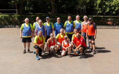 Walking Fussball Aktion der SPVG für den Kreissportbund im Mohnspark Gütersloh